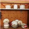 Image 1 : Red & Cream Enamelware Collection (Approx. 16pcs)