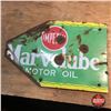 Image 2 : Marvelube Double Sided Sign (Has Been Modified to Arrow Shape) + Prestone Antifreeze Tin