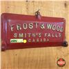 Image 1 : Antique Implement Toolbox Lids (Cast Iron) (2) "Frost & Wood" & "Ideal Giant"