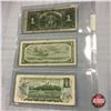 Image 2 : Canada $1 Bill (3) : 1937; 1954; 1973