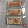 Image 2 : Canada $2 Bill (3) : 1954; 1974; 1986