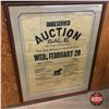 Image 1 : Professionally Framed Vintage Auction Sale Bill