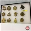 Image 1 : WW2 Canadian Cap Badges (12 Items) (incl: 3 Rivers Regiment & Brockville Rifles)