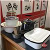 Image 1 : Variety Enamelware & Rogers Syrup Tin, etc
