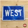 Image 1 : "WEST" Hwy Sign