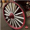 Image 2 : Train Station Luggage Cart 10'  (Painted Red & White - Firestone)