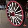 Image 3 : Train Station Luggage Cart 10'  (Painted Red & White - Firestone)