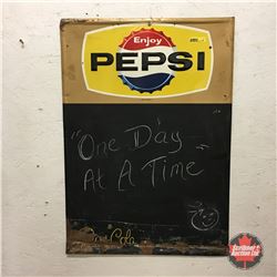 "Enjoy Pepsi" Black Board Sign (1966)