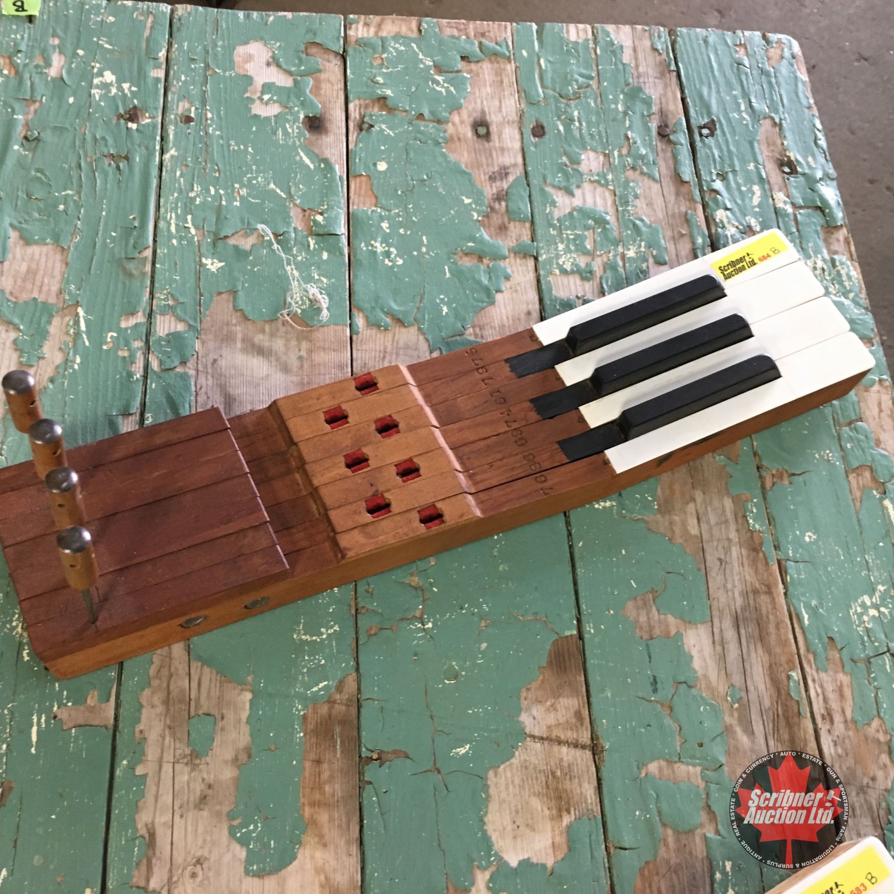 Repurposed "Piano Keys" Key Holder