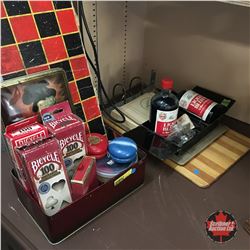 Game & Office Grouping for Work & Play ! (Checkers, Poker Chips, Yo-Yo's, Ink, Receipt Book, Clipboa