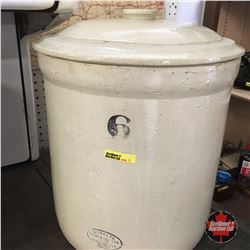 6 Gal Medalta Crock w/Lid