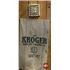 Image 1 : Electric Kitchen Clock & Grocery Sack "The Kroger Grocery & Baking Co. 98lbs When Packed Oct. 1932"