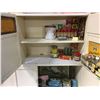Image 4 : Painted White "Hoosier Style" Kitchen Cupboard w/Enamel Pull Out Work Surface