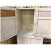 Image 8 : Painted White "Hoosier Style" Kitchen Cupboard w/Enamel Pull Out Work Surface