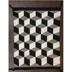 Unique Optical Illusion Navajo Textile