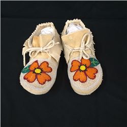 Vintage Beaded Shoshone Moccasins