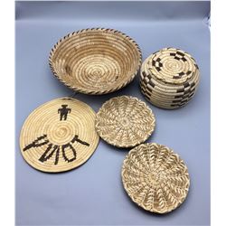 Group of Vintage Tohono O’odham Baskets