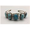 Image 2 : 5 Stone Turquoise And Sterling Bracelet
