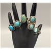 Image 1 : Lot of 5 Sterling and Turquoise Rings