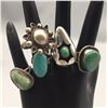 Image 1 : Lot of 5 Sterling and Turquoise Rings