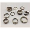 Image 2 : Group of 10 Sterling Silver Rings