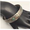 Image 1 : Turquoise and Coral Inlay Bangle Bracelet