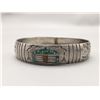 Image 2 : Turquoise and Coral Inlay Bangle Bracelet