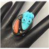 Image 1 : Vintage Carved Turquoise Ring