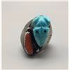 Image 2 : Vintage Carved Turquoise Ring