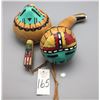 Image 5 : Pair of Sunface Gourd Rattles