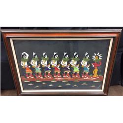 Framed Yei-Be-Chei Folk Art
