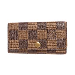 Louis Vuitton Damier Ebene Canvas Leather 4 Key Holder