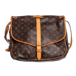 Louis Vuitton Monogram Canvas Leather Saumur 35 cm Messenger Bag