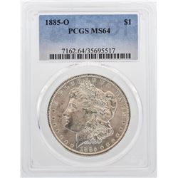 1885-O $1 Morgan Silver Dollar Coin PCGS MS64