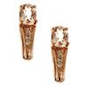 Image 1 : 0.66 ctw Morganite and Diamond Earrings - 14KT Rose Gold