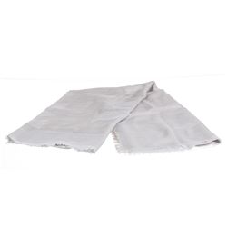 MCM Gray Cotton Logo Jacquard Scarf