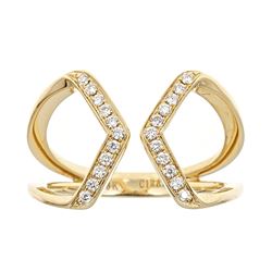 0.17 ctw Diamond Ring - 18KT Yellow Gold