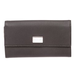 Bvlgari Black Coated Canvas Long Wallet
