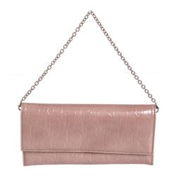 Christian Dior Pink Diorissimo Patent Leather Chain Wallet
