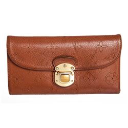 Louis Vuitton Brown Monogram Mahina Leather Amelia Wallet