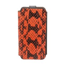 MCM Orange Snakeskin Flap Closure Iphone5 Case