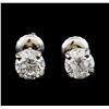 Image 1 : 1.42 ctw Diamond Stud Earrings - 14KT White Gold