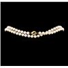 Image 2 : 0.21 ctw Diamond and Pearl Necklace - 14KT Yellow Gold