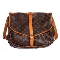 Louis Vuitton Monogram Canvas Leather Saumur 35 cm Messenger Bag