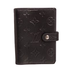 Louis Vuitton Gray Monogram Leather Agenda Cover