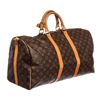 Image 6 : Louis Vuitton Monogram Canvas Leather Keepall 50 cm Bandouliere Duffle Bag