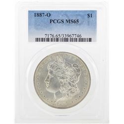 1887-O $1 Morgan Silver Dollar Coin PCGS MS65