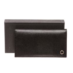 Dunhill Black Leather Bi-Fold Long Wallet