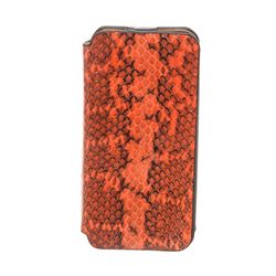 MCM Orange Snakeskin Flap Closure Iphone5 Case