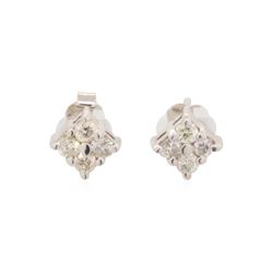 0.25 ctw Diamond Earrings - 14KT White Gold